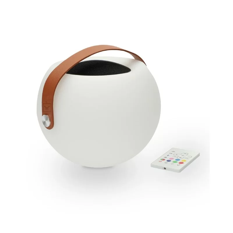 Bluetooth loudspeaker with LED light KSIX Bubble White Laptop