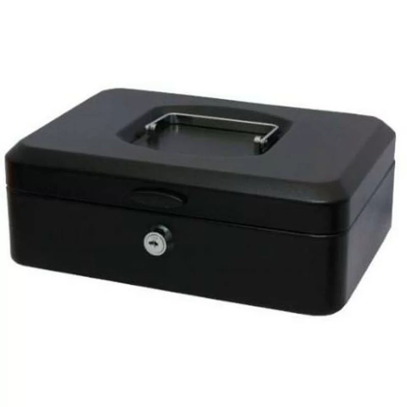 Safe-deposit box Bismark Black Metal 25 x 9 x 17 cm