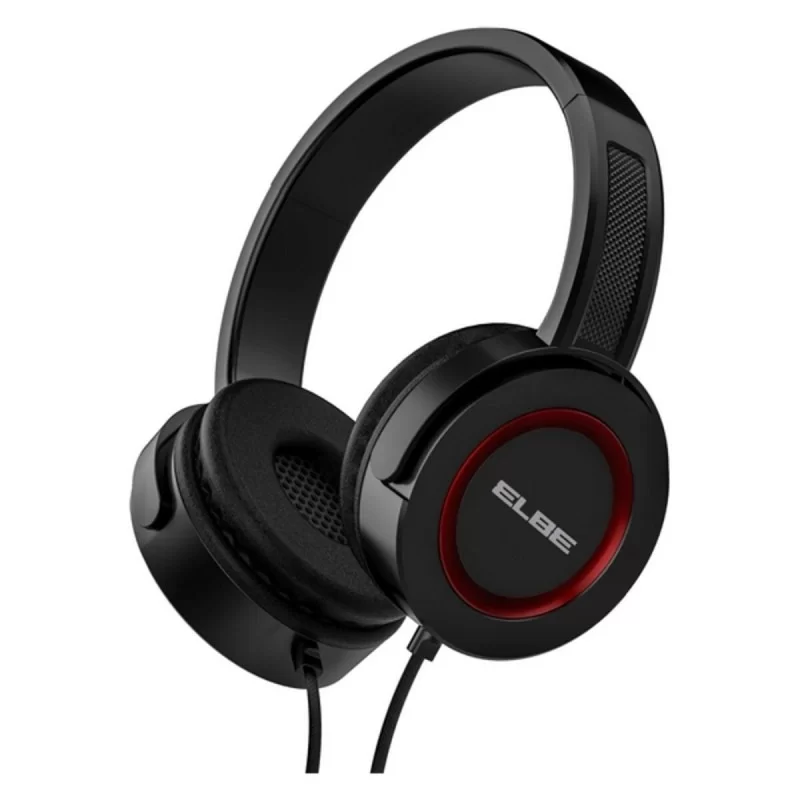 Headphones with Microphone ELBE AU813NR 40 mm 32 Ohm Black Red/Black