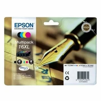 Compatible Ink Cartridge Epson T16XL Black Cyan Magenta...