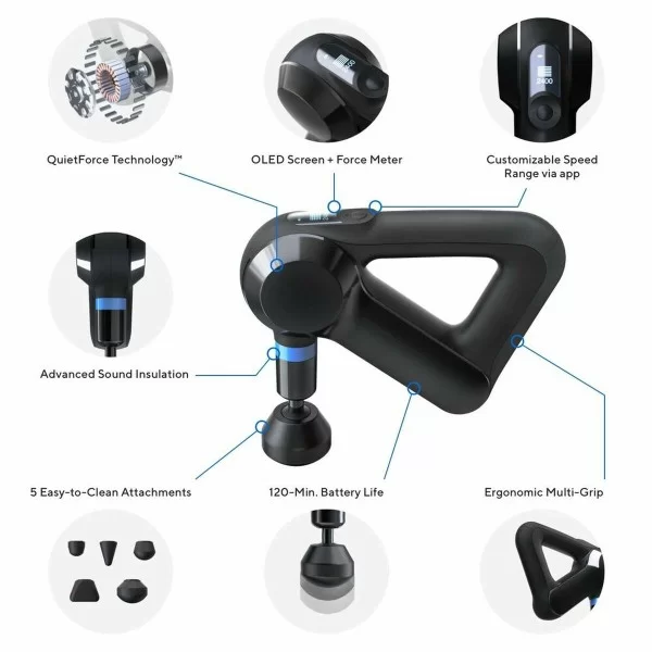 Massage Gun for Relaxation and Muscle Recovery Therabody Elite Black