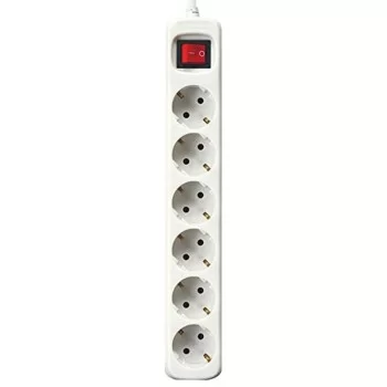 Power Socket - 6 Sockets with Switch Silver Electronics...