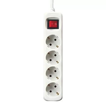 4-socket plugboard with power switch Silver Electronics...