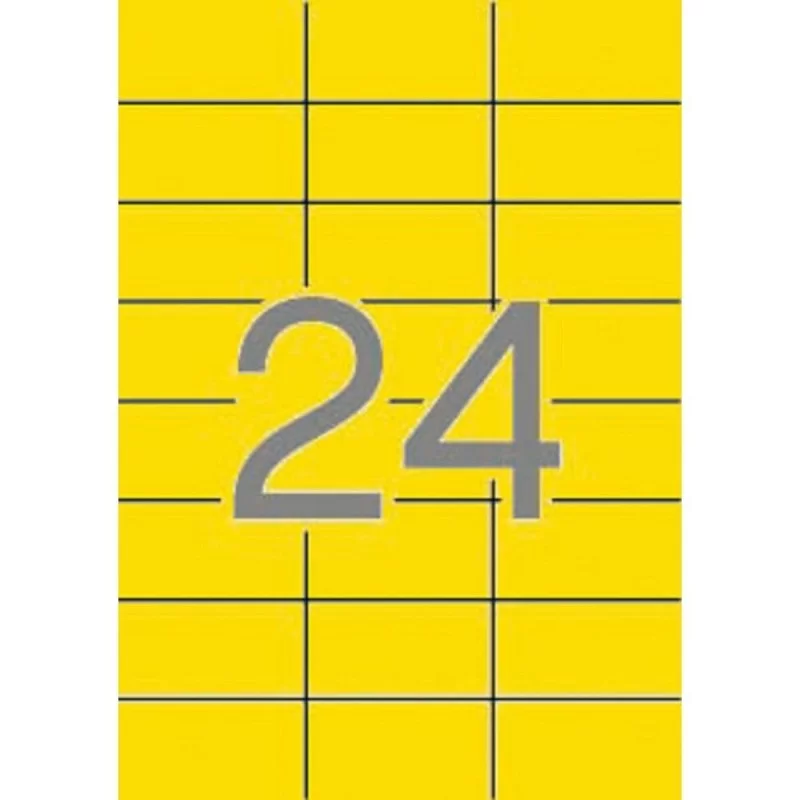 Printer Labels Apli Yellow 70 x 37 mm