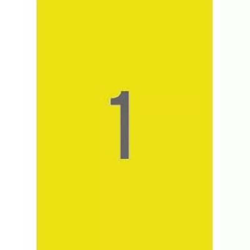 Printer Labels Apli Yellow 20 Sheets 210 x 297 mm