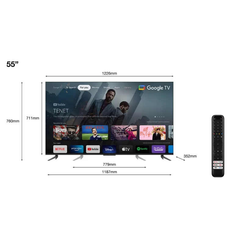 Smart TV TCL 55C649 55" 4K Ultra HD QLED...