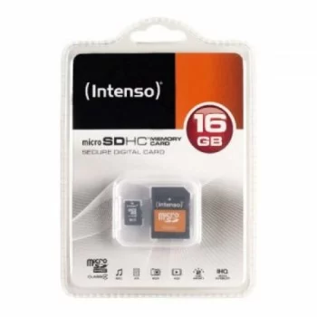 Micro SD Memory Card with Adaptor INTENSO 3413470 16 GB...