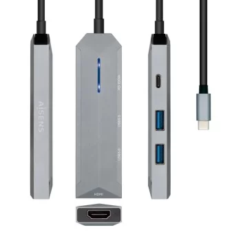 USB Hub Aisens ASUC-4P002-GR