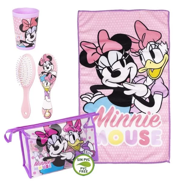 Child's Toiletries Travel Set Minnie Mouse 4 Pieces Pink 23 x 15 x 8 cm