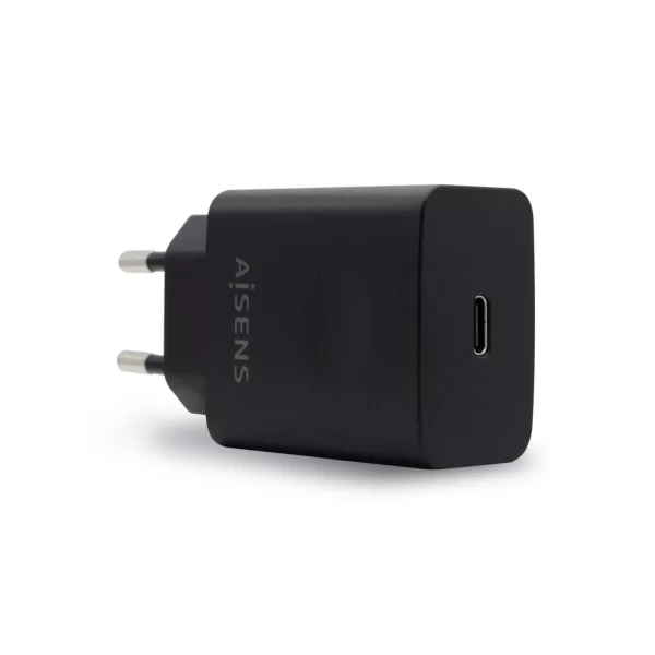 Charger Aisens Cargador USB-C PD 3.0 1 Puerto 1x USB-C 20 W, Negro USB-C Black 20 W