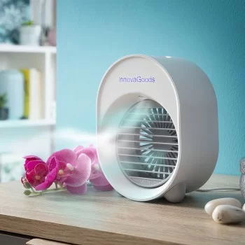 Mini Ultrasound Air Cooler-Humidifier with LED Koolizer...