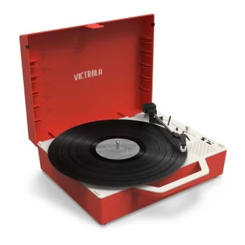 Record Player Victrola Re-Spin Red