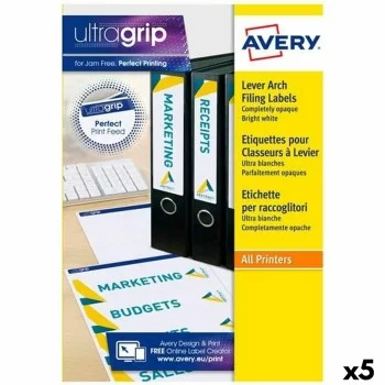 Printer Labels Avery L4761 White 25 Sheets 192 x 61 mm (5...
