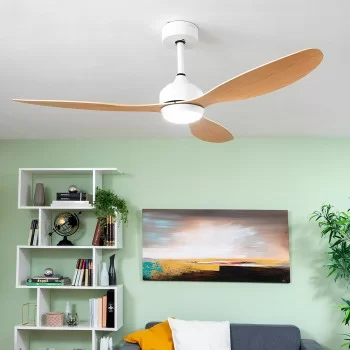 LED Ceiling Fan with 3 ABS Blades Wuled InnovaGoods Wood...