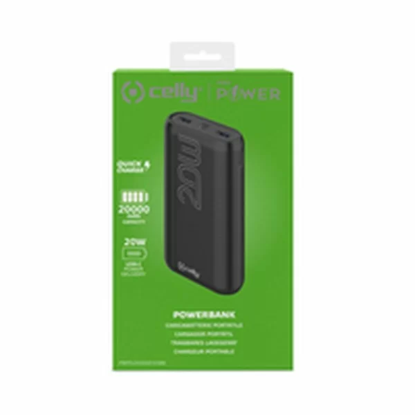 Powerbank Celly PBPD20000EVOBK Black