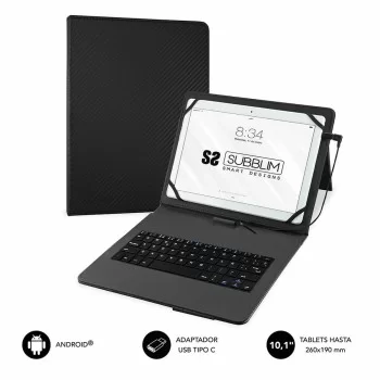 Case for Tablet and Keyboard Subblim SUBKT1USB001 Black...