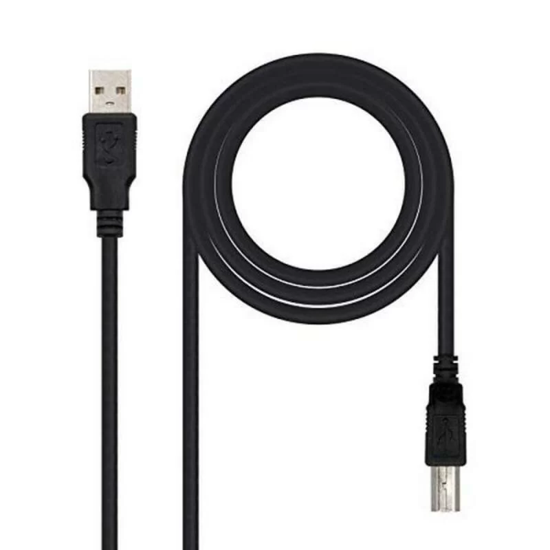 USB A to USB B Cable NANOCABLE 10.01.0104-BK 3...