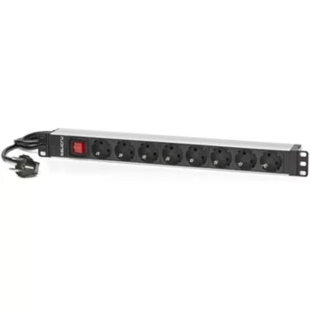 Schuko 19" 8 Way Multi-socket Adapter with On / Off...