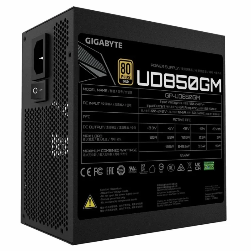 Power supply Gigabyte GP-UD850GM 850 W 80 Plus...