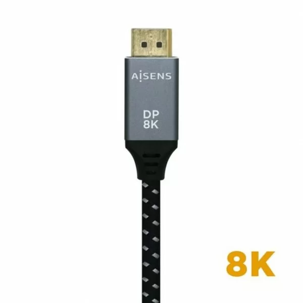 HDMI Cable Aisens 2 m Black Black/Grey