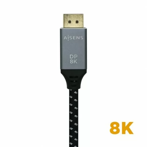 HDMI Cable Aisens 2 m Black Black/Grey