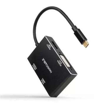 USB-C Hub NANOCABLE 10.16.4307 Black (1 Unit)