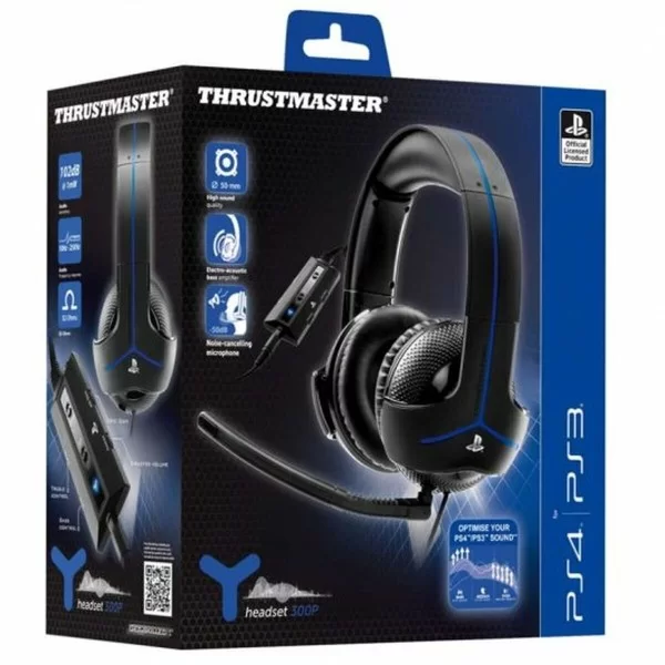 Headphones with Microphone Thrustmaster Y-300P Black