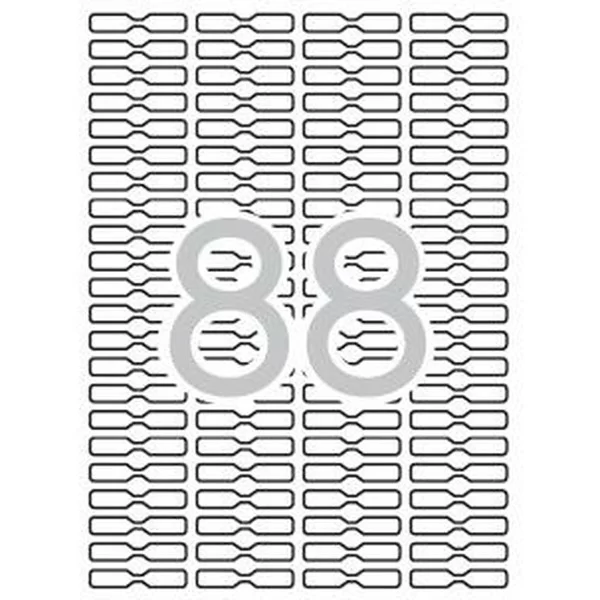 Printer Labels Apli White 25 Sheets 45 x 8 mm