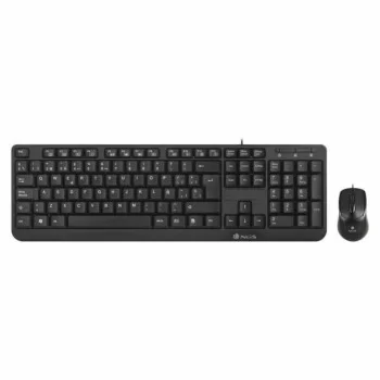 Keyboard and Mouse NGS Cocoa Kit (2 pcs) Black Spanish...