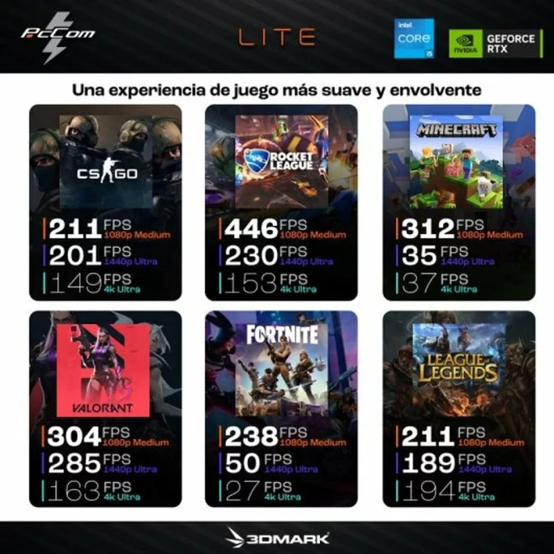 Desktop PC PcCom Lite Intel Core i5-11400F 16...