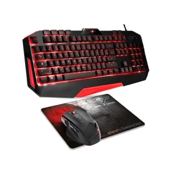 Keyboard and Mouse Spirit of Gamer SOG-3IN1-ES Black Red...