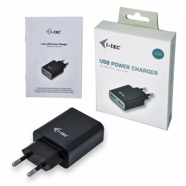 USB Wall Charger i-Tec CHARGER2A4B