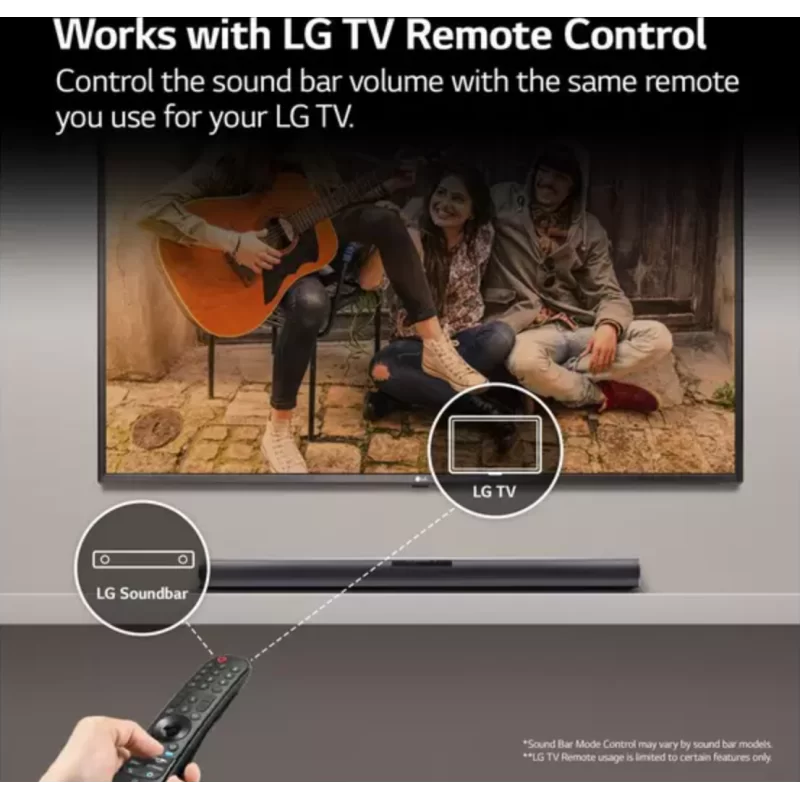 LG SQC1 2.1 Wireless Compact Sound Bar