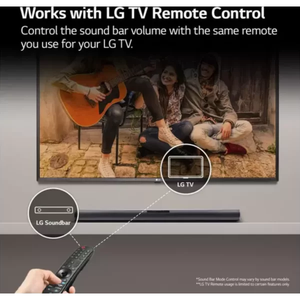 LG SQC1 2.1 Wireless Compact Sound Bar