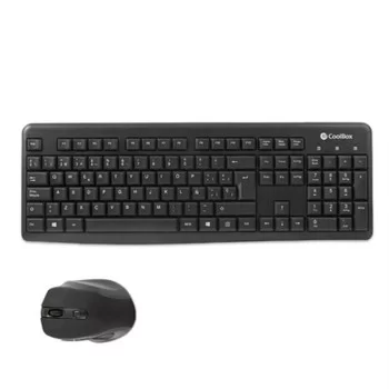 Keyboard and Mouse CoolBox COO-KTR-02W Spanish Qwerty...