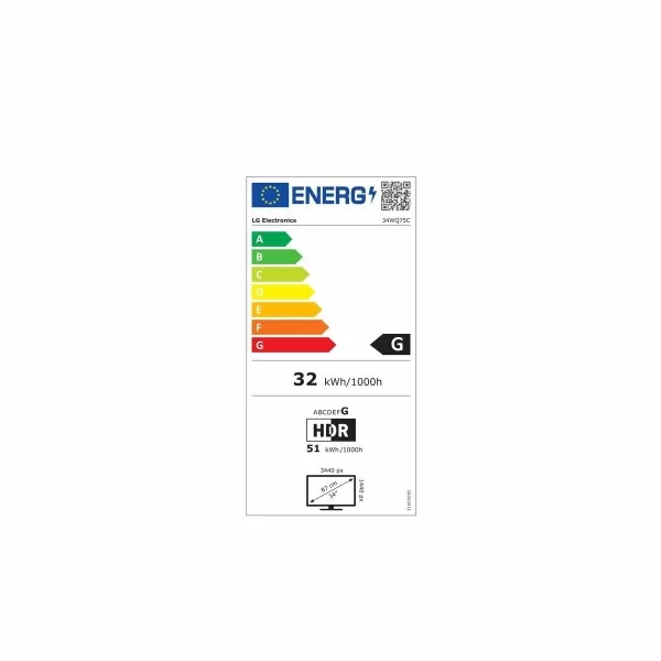 Monitor LG 34WQ75C-B Quad HD 34" 144 Hz
