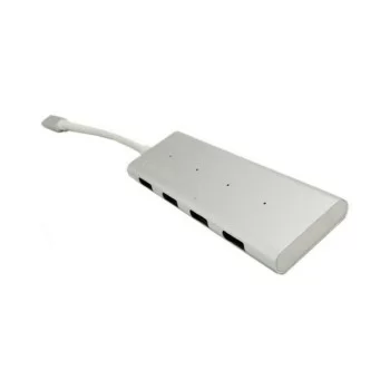 USB Hub C CoolBox COO-HUC4U3 Aluminium White