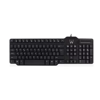 Keyboard with Reader Ewent EW3252 DNI Black Spanish...