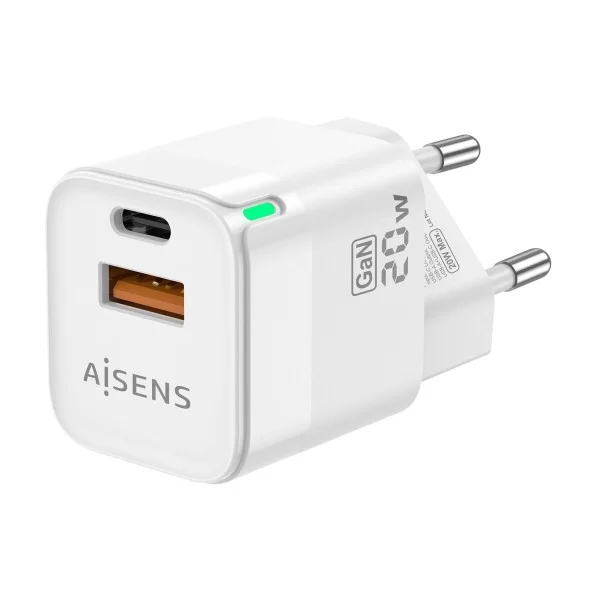 Wall Charger Aisens ASCH-20W2P002-W White 20 W