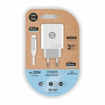 Wall Charger + MFI Certified Lightning Cable Tech One...
