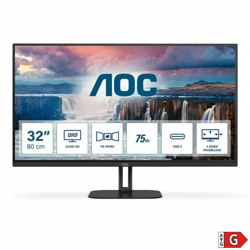 Monitor AOC Q32V5CE/BK 31,5" Quad HD LED VA AMD...