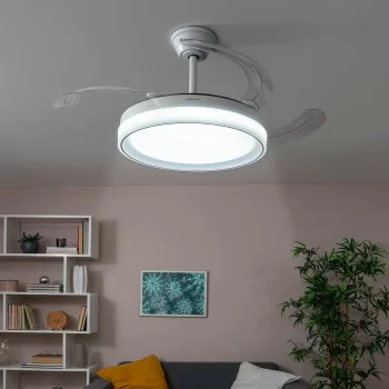 LED Ceiling Fan with 4 Retractable Blades Blalefan...