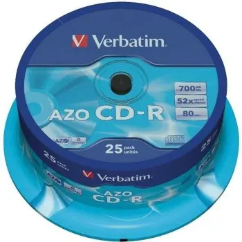 CD-R Verbatim AZO Crystal 25 Units 700 MB 52x