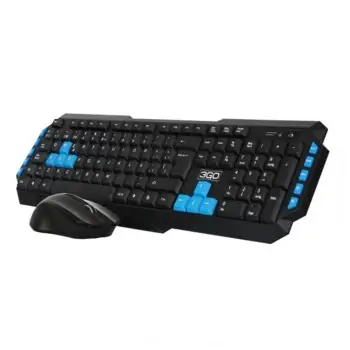 Keyboard with Gaming Mouse 3GO COMBODRILEW2 USB Spanish...