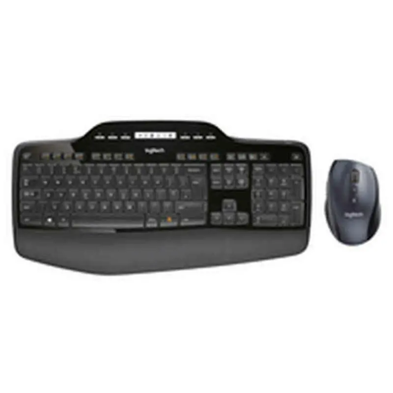 Keyboard and Wireless Mouse Logitech 920-002437 Black Spanish Qwerty QWERTY