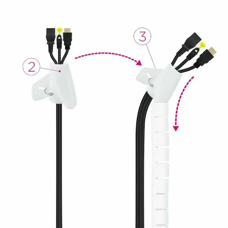 Cable Organiser NANOCABLE 10.36.0001-W White Ø...