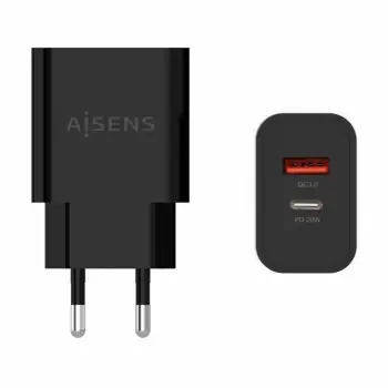 Wall Charger Aisens A110-0682 Black 20 W