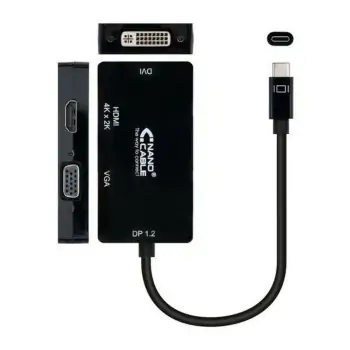 USB-C to VGA/HDMI/DVI Adapter NANOCABLE 10.16.4301-BK (10...