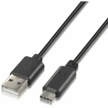 USB A to USB-C Cable NANOCABLE 10.01.2102 Black 2 m