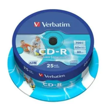 Printable CD-R Verbatim 43439 700 MB 52x 25 pcs 700 MB